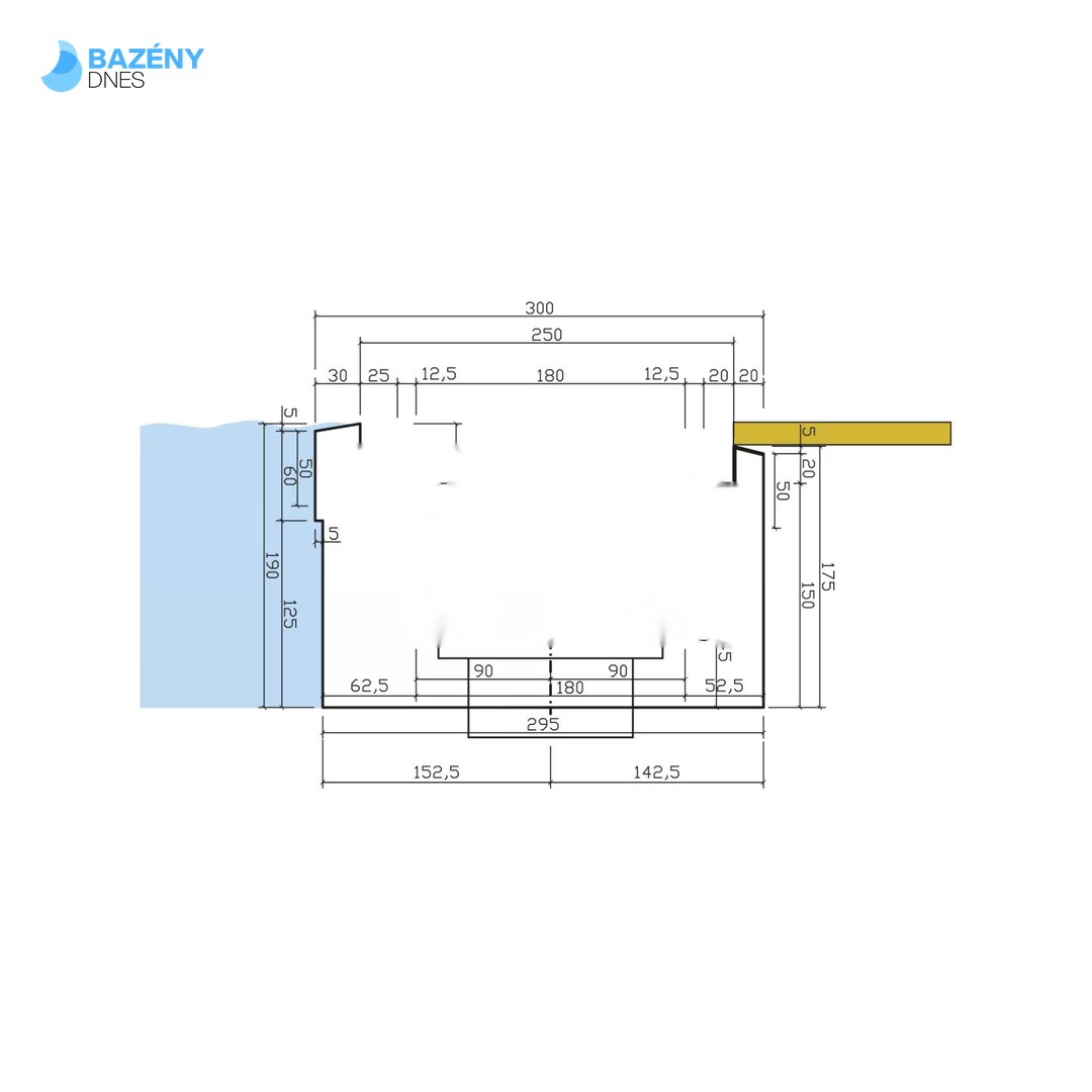 Betonový přelivový žlábek 0, 5 m