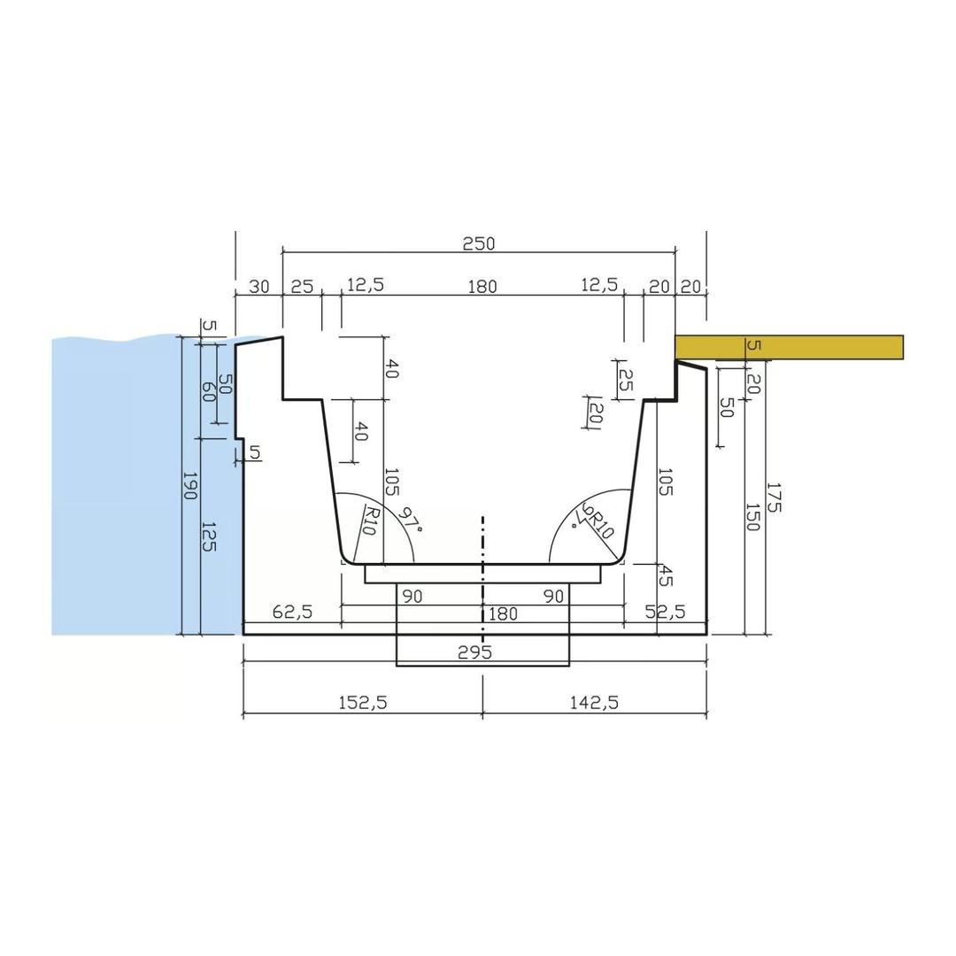 Betonový přelivový žlábek 2, 0 m 4