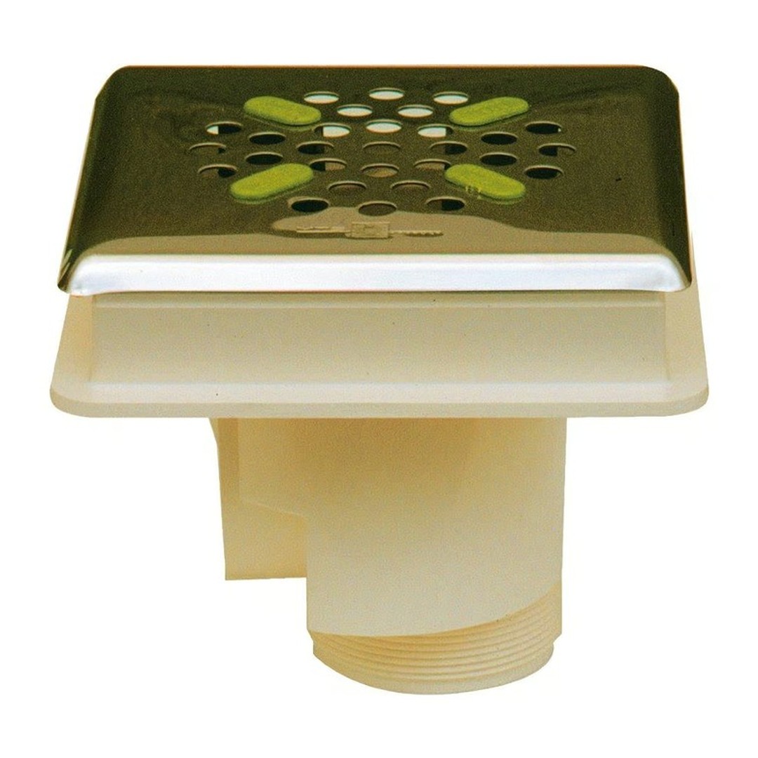 Podlahová výpust ABS, nerez kryt čtvercový AISI 316, pro beton