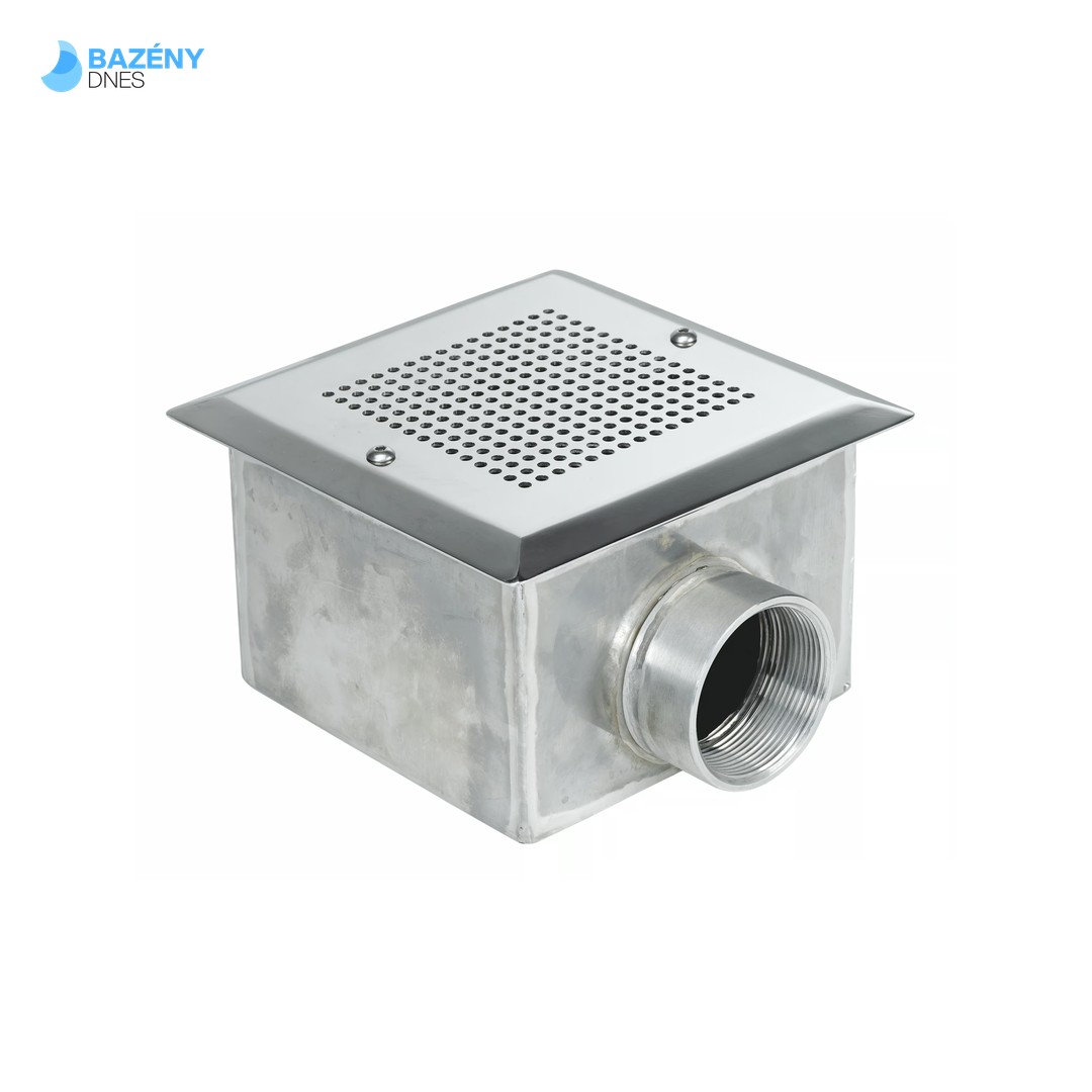 Podlahová výpust NEREZ čtvercová, pro fólie - jemná mřížka