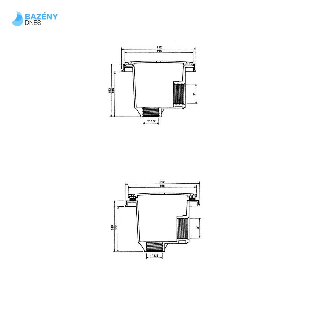 Podlahová výpust Hayward pro folii