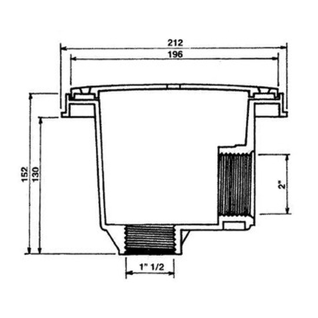 Podlahová výpust Hayward pro folii 2