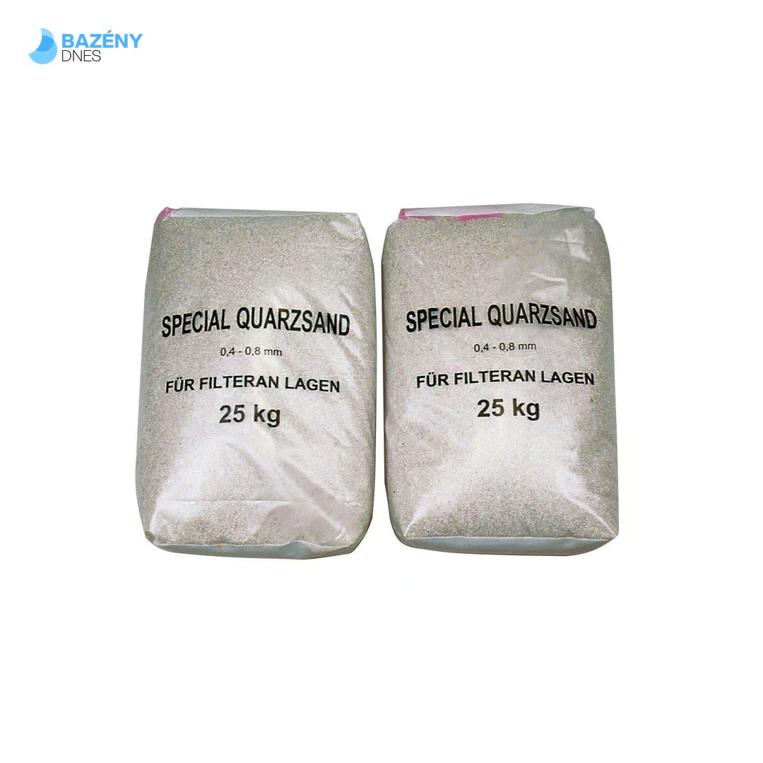Filtrační písek - frakce 0, 6 - - 1, 2 mm - - baleno po 25 kg.