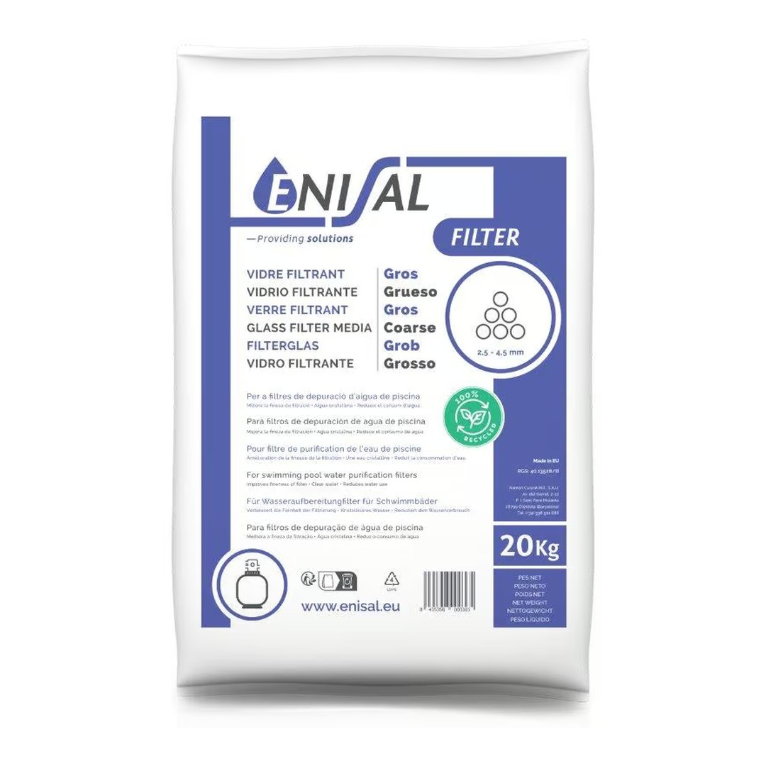 Filtrační sklo - 2, 5 - 4, 5 mm; 20kg pytel 3