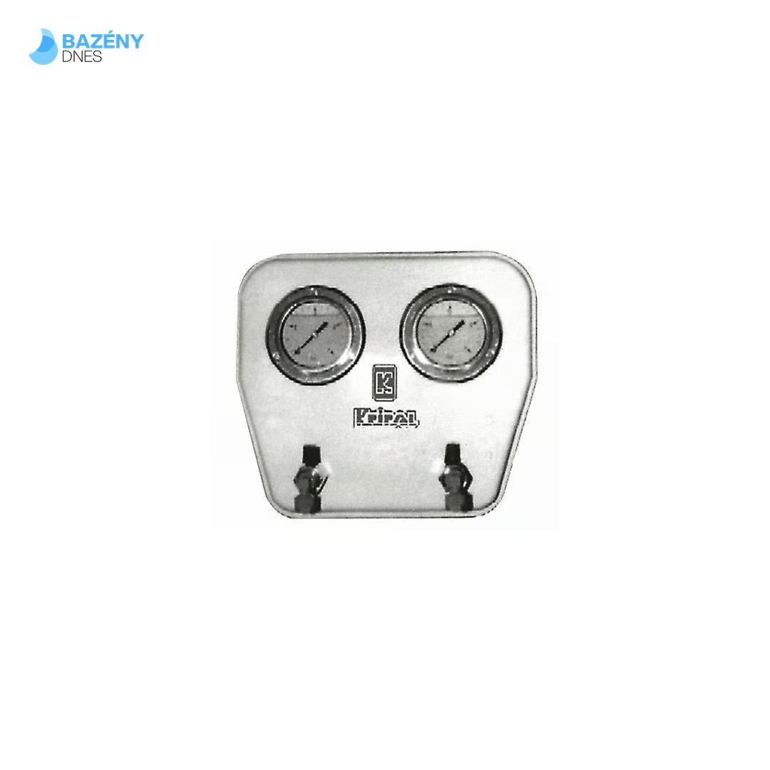 Dvojitý horizontální panel s dvěma glycerinovými manometry