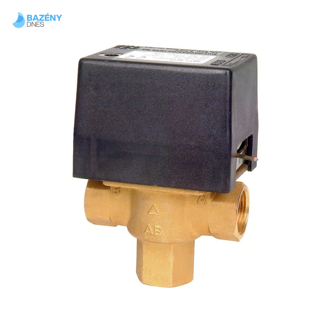 Elektrický trojcestný ventil. Připojení 3/4“ in 230 V