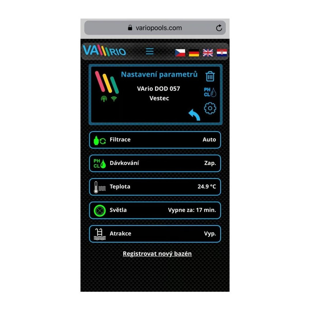 Inteligentní řízení bazénu VArio - WiFi modul verze 1.4 2