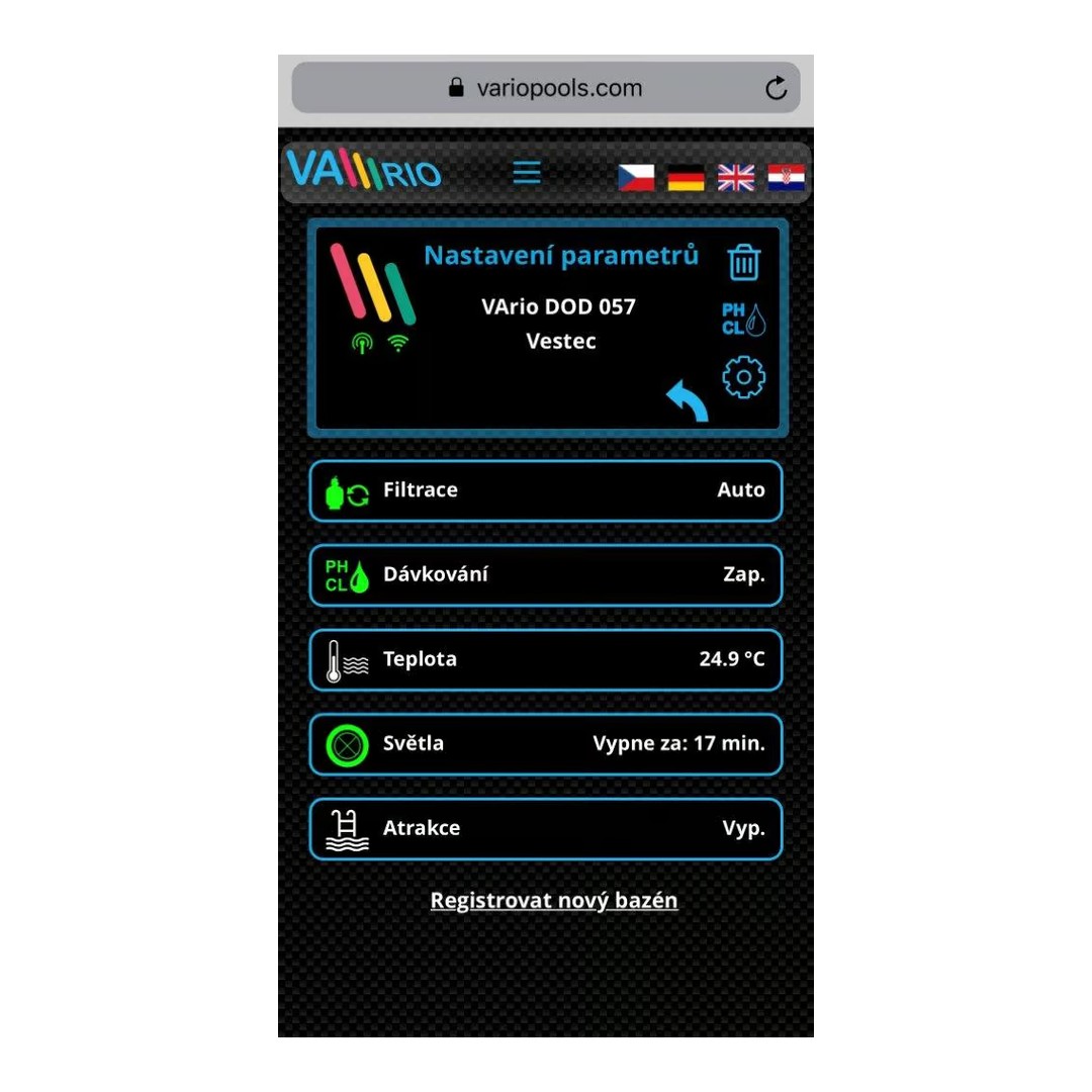 Inteligentní řízení bazénu VArio - WiFi modul verze 1.4 6