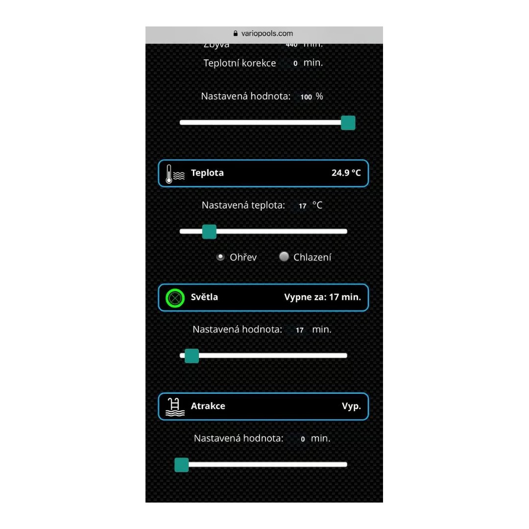 Inteligentní řízení bazénu VArio - WiFi modul verze 1.4 8