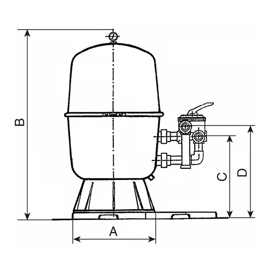 Filtr.nádoba 600, 14 m3/h