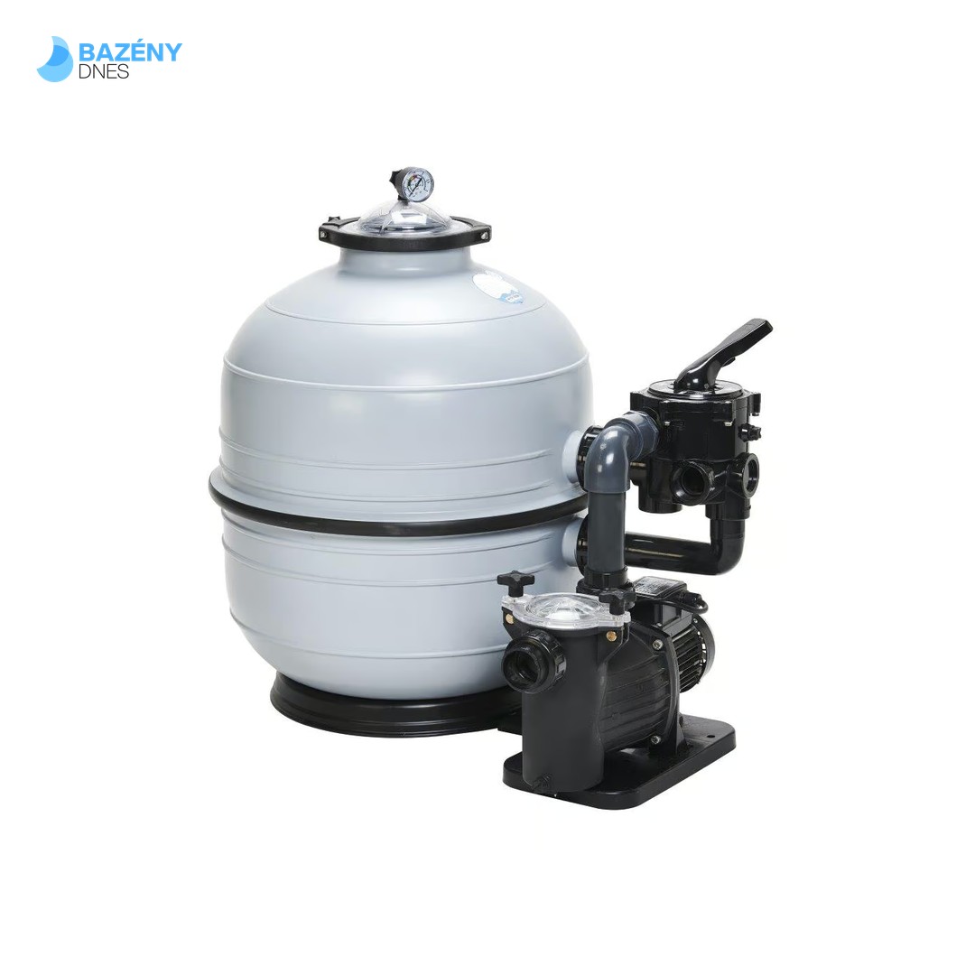 Filtrační zařízení - KIT MIDI 400, 9 m3/h, 230 V, 6 - ti cest. boč. ventil, čerp. Preva