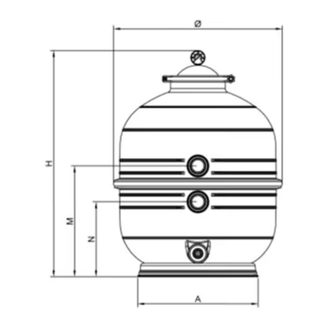 Filtrační nádoba MIDI 500 4