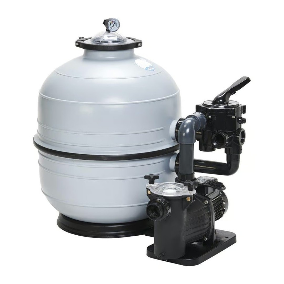 Filtrační zařízení - KIT MIDI 600, 12 m3/h, 230 V, 6 - ti cest. boč. ventil, čerp. FreeFlo