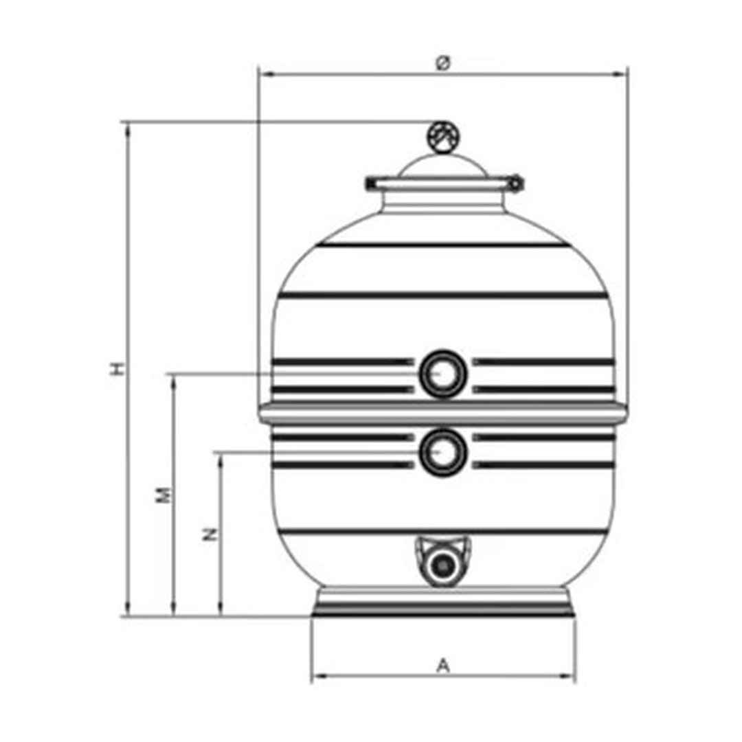 Filtrační nádoba MIDI 600 2