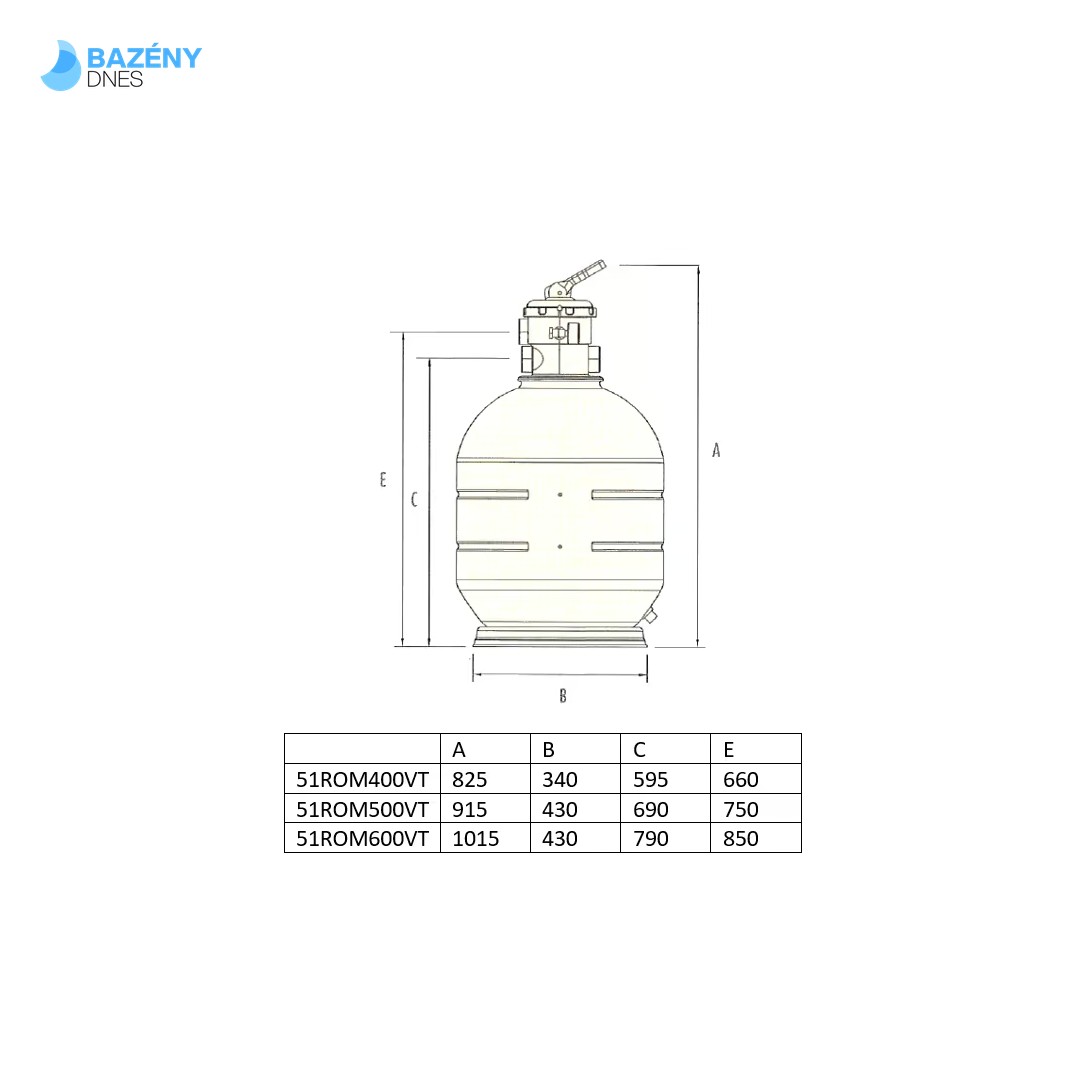 Filtrační nádoba ROMA 600 2