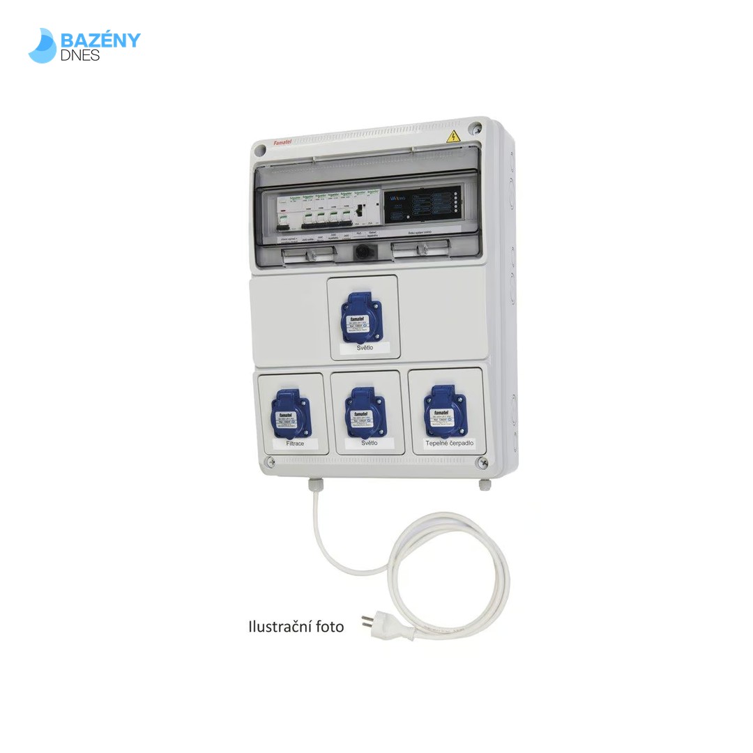 Automatika VArio F1SP1AT - Filtrace + Světla + Protiproud 230V + Dávkování bez vlastního měření + Tepelné čerpadlo