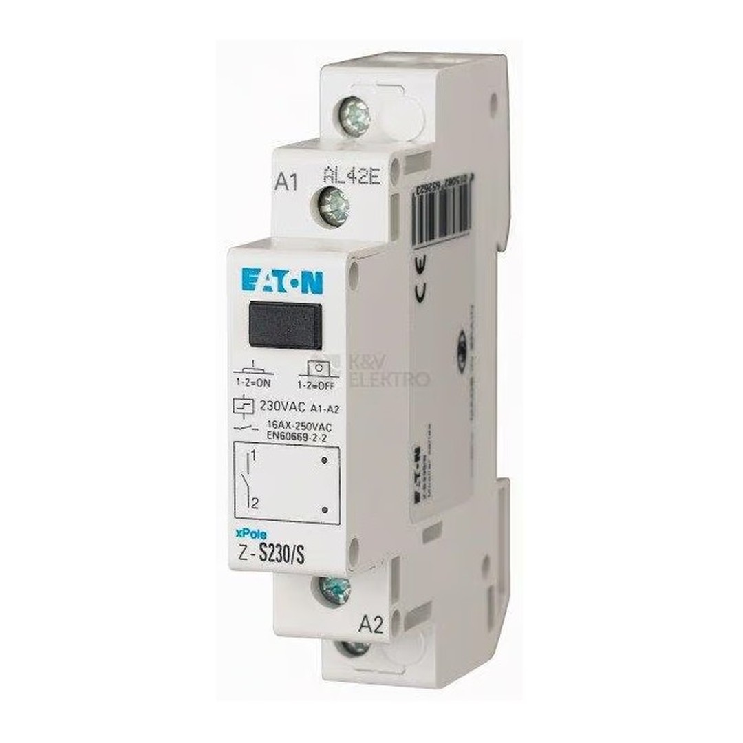 Step relay - at the impulse remains in the position closed respectively. unbuttoned