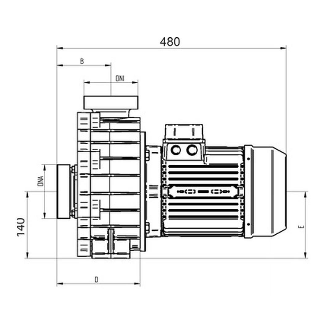 Bravus 400T - 76 m3/h; 3 kW, 400V 3