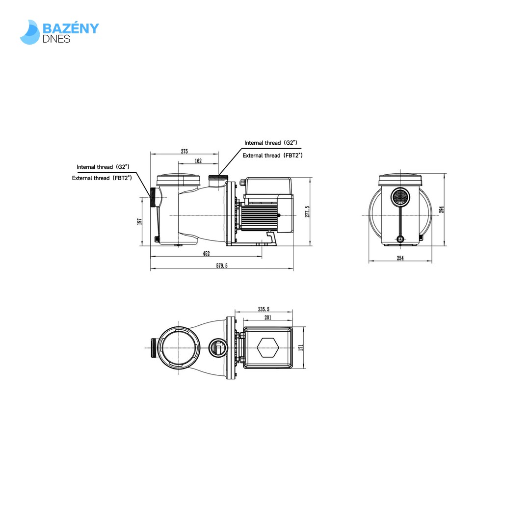 Filtrační čerpadlo sWP 20; 1, 1 kW - RAPID X20 6
