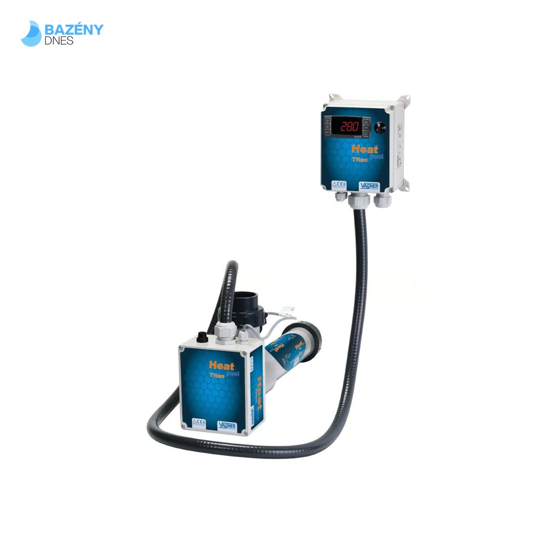 Topení - Heat Pool 9kW, 400V, Titan, el.průt.spínač, dig.termostat