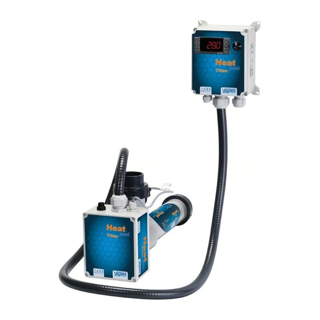 Topení - Heat Pool 12kW, 400V, Titan, el.průt.spínač, dig.termostat