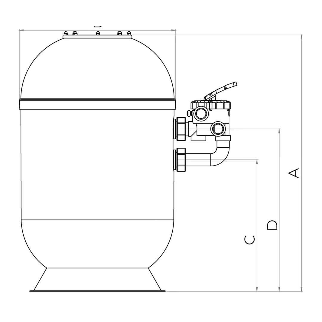 Filtrační nádoba LISSA 900 ALTO 80+ 4