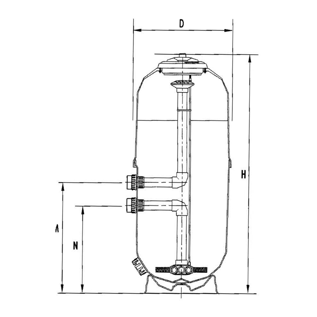Laminátový filtr Lisboa 80 Alto 500 mm - s ventilem 4