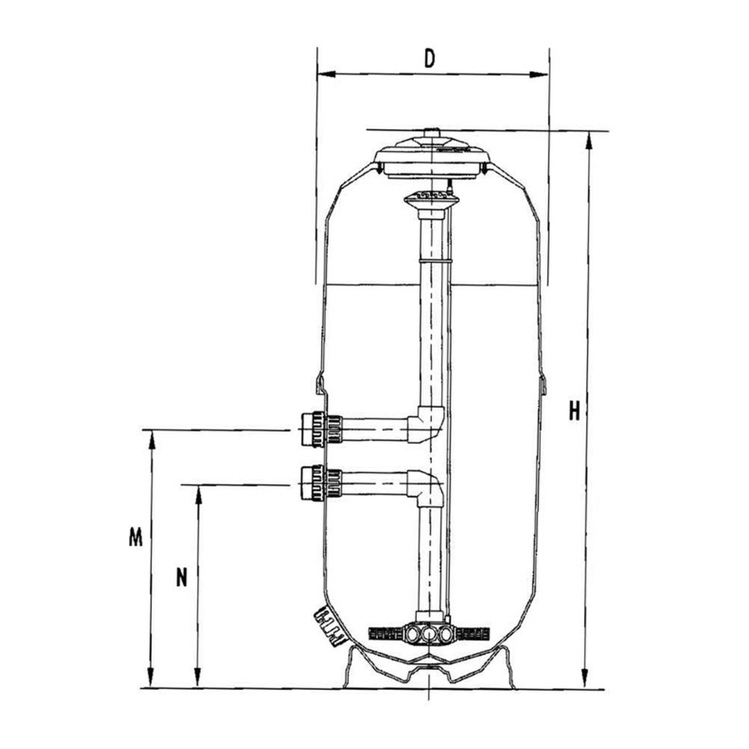 Laminátový filtr Lisboa 80 Alto 600 mm - s ventilem 2