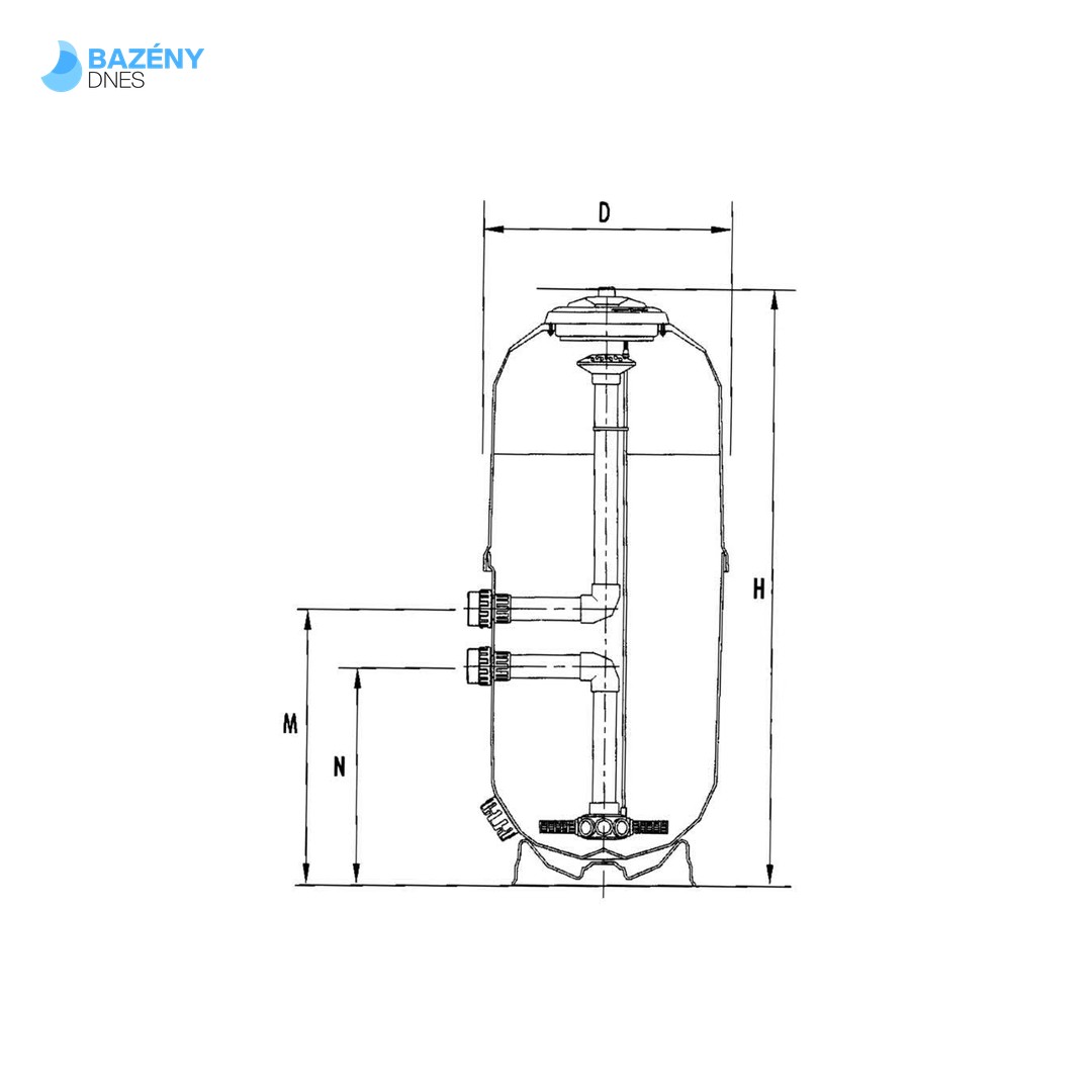 Laminátový filtr Lisboa 80 Alto 900 mm - s ventilem 2