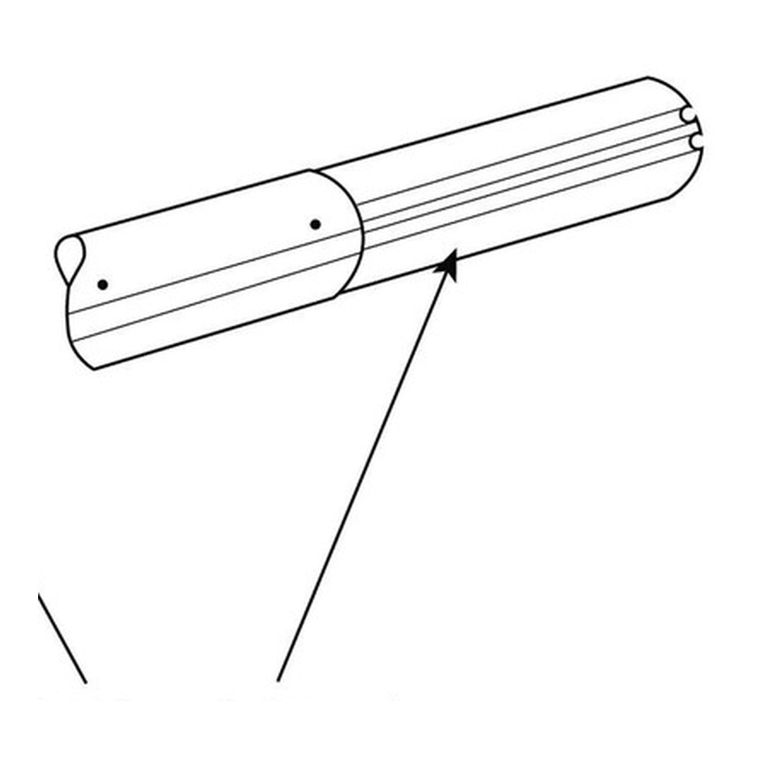 Teleskop. navíjecí tyč - délka: 2, 7–4, 4 m (eloxovaný hliník)
