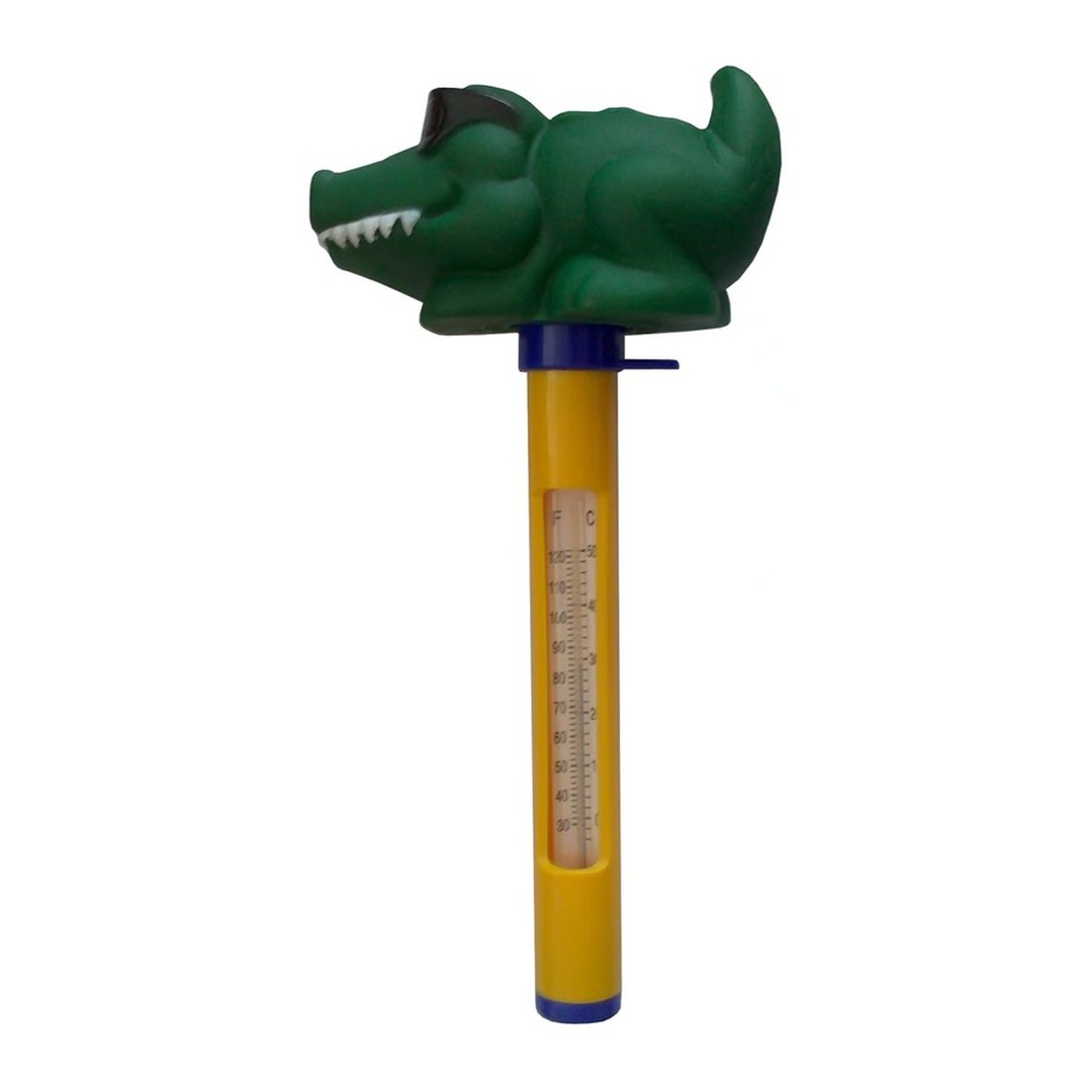 Termometr pływających zwierząt - krokodyl z szklankami