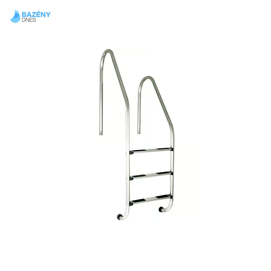 Žebřík nerez RVM–3 stup. s rozdílnou výškou madel (Standard), AISI 304