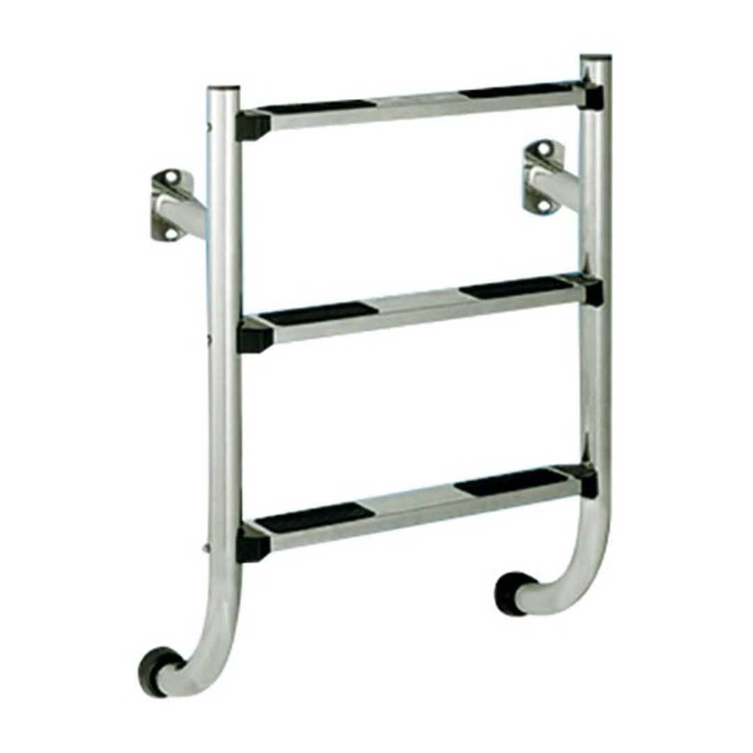 Žebřík nerez dvoudílný - - 3 stupně (kotvení přírubou), spodní díl; AISI 304