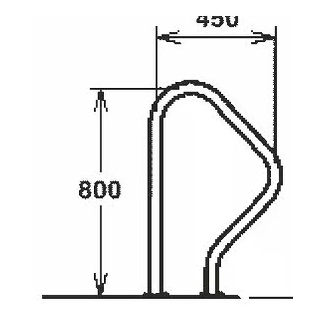 Žebříkové madlo pro výstup - AISI 316 - 1ks 2