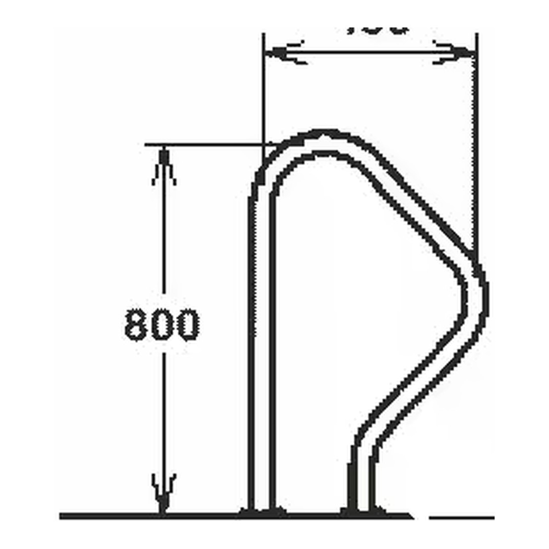Žebříkové madlo pro výstup - AISI 316 - 1ks 5