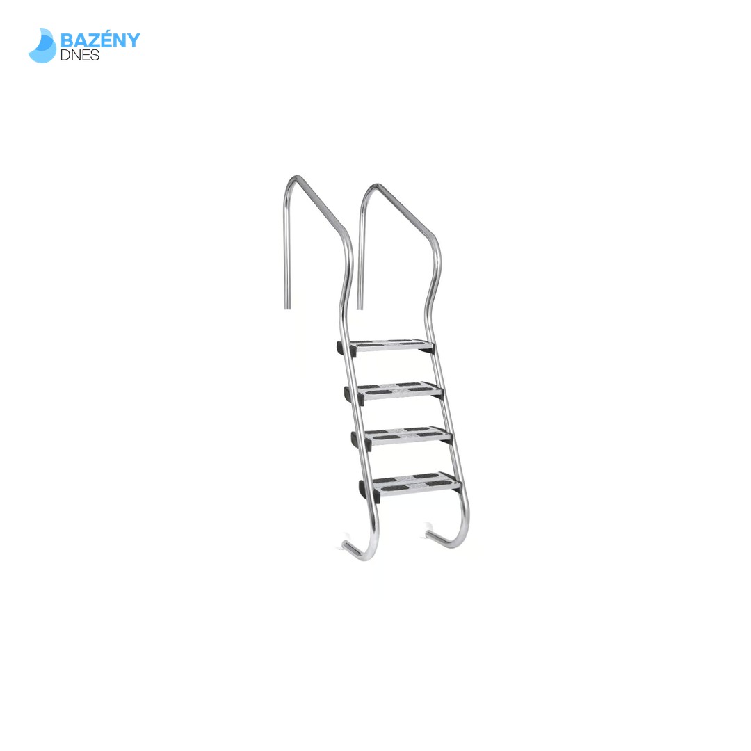 Žebřík nerez Ergo s pouzdrem 4 stupňový, AISI 316