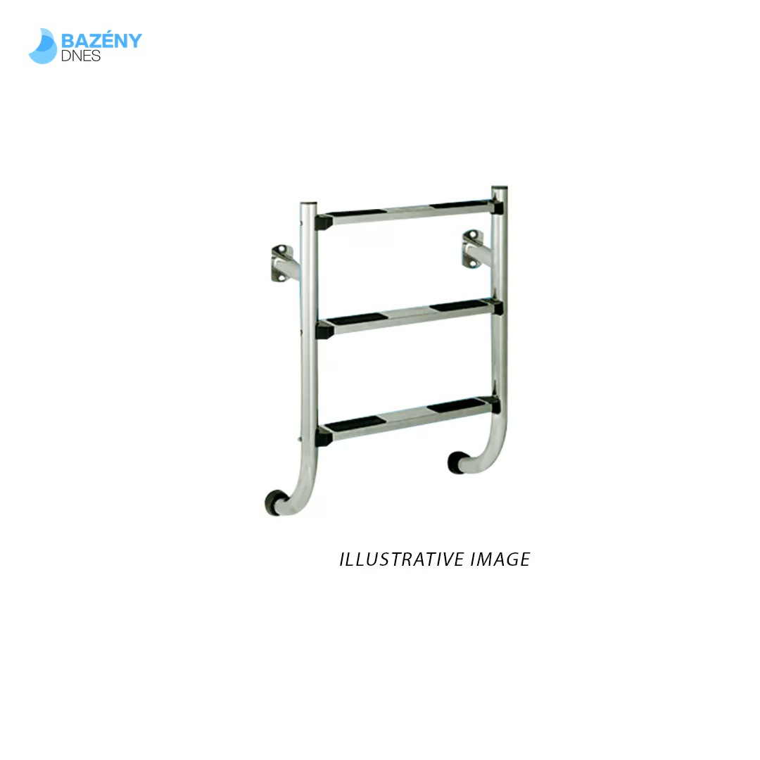 Spodní díl nerezového žebříku - 3 stupně (kotvení přírubou), AISI 316 2