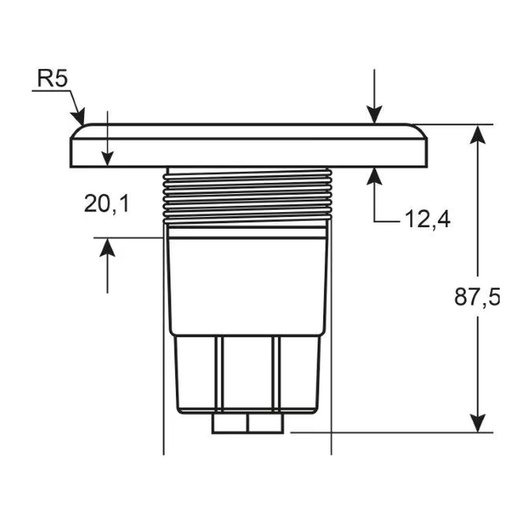 Žárovka LED 100mm - white 7W 6