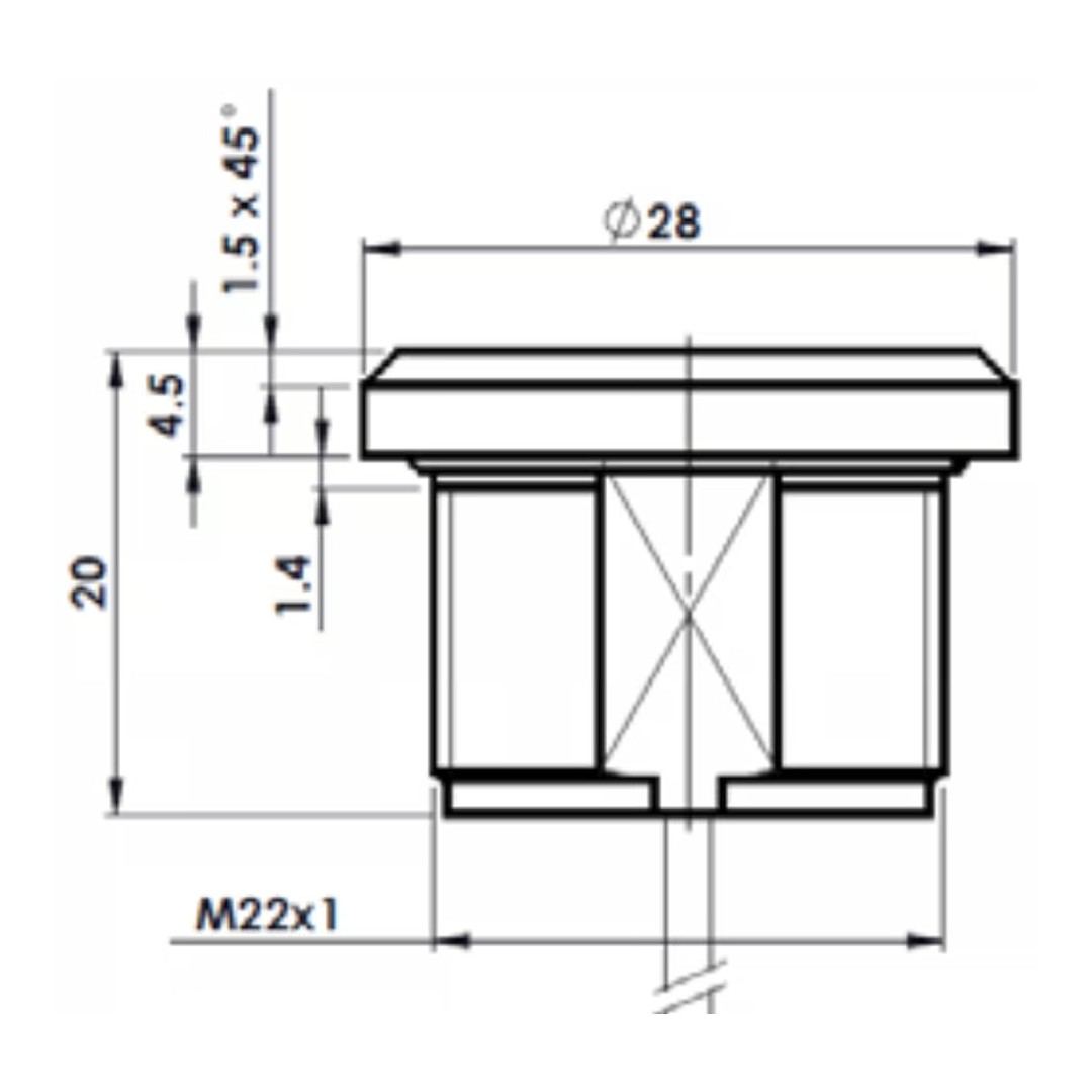 Dotykové piezoelektrické tlačítko RGB - 2, 5m 3