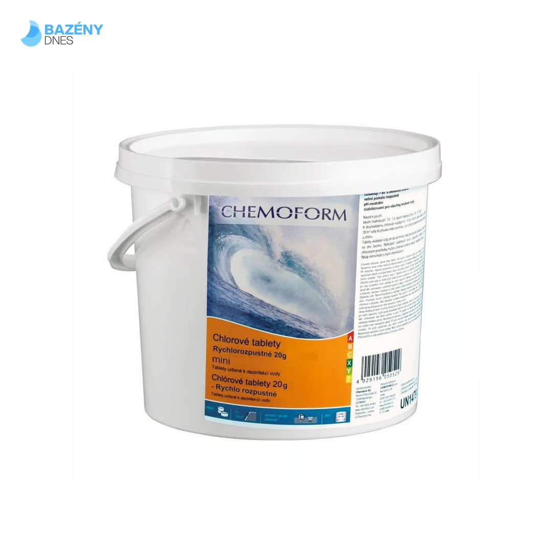 Chlórové tablety rychlorozpustné 20 g - mini - 5 kg