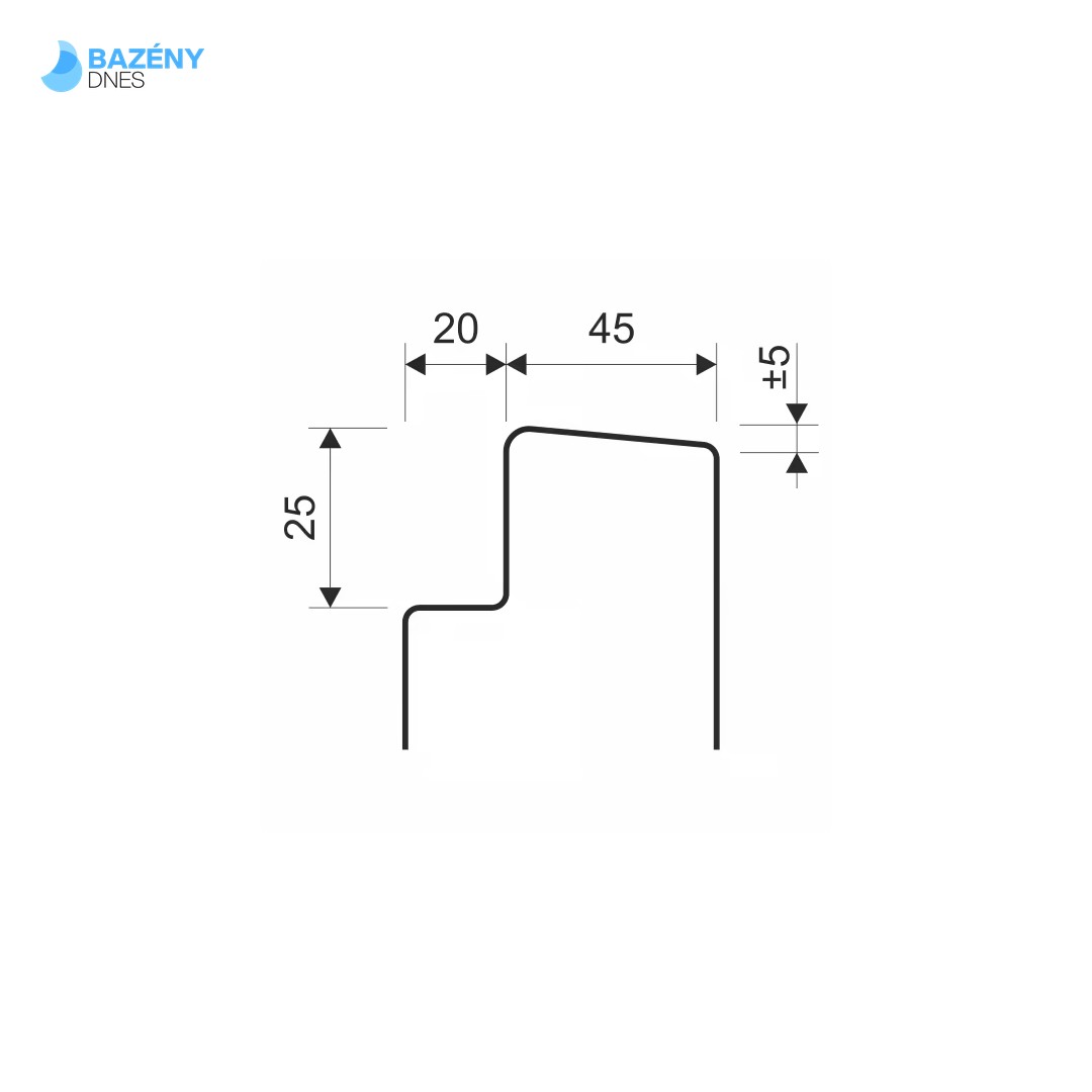 Upevňovací lišta pro EPS žlábek - šíře 150 mm, 2 m EX 2