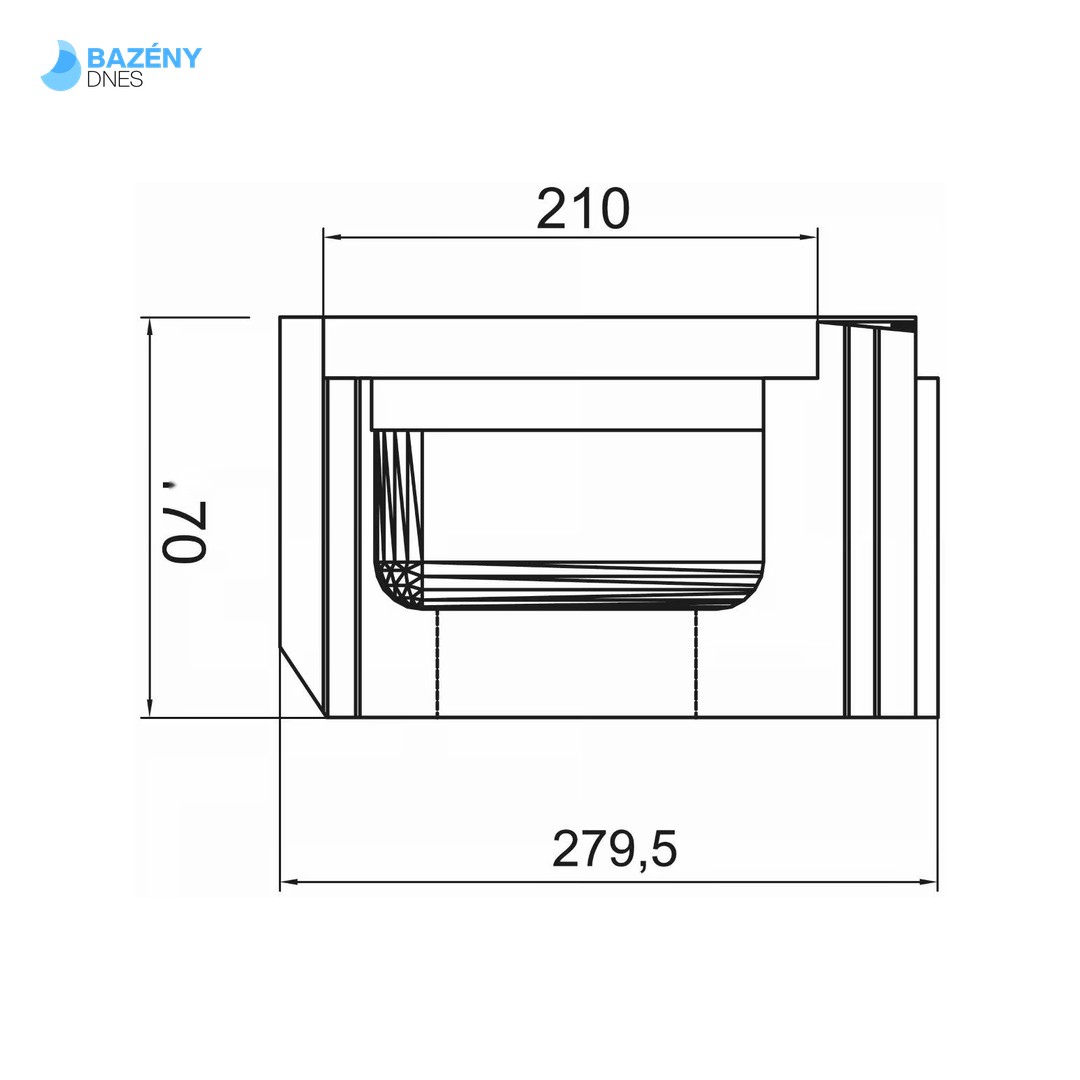 Polystyrenová tvárnice POWER - S - - žlabová, rohová; 1 029, 5 x 279, 5 x 170
