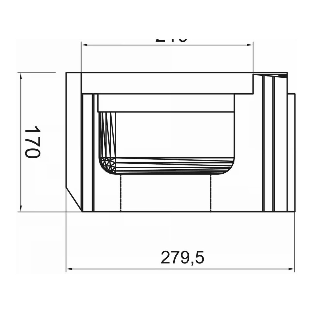 Polystyrenová tvárnice POWER - S - - žlabová, rohová; 1 029, 5 x 279, 5 x 170 4
