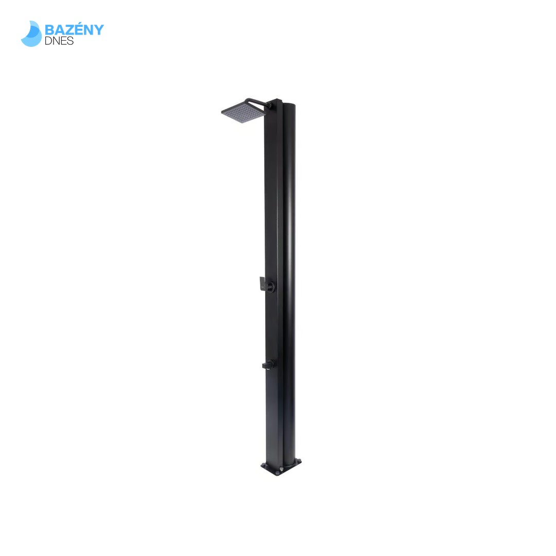 Solární sprcha 30L - Černá - S oplachem nohou