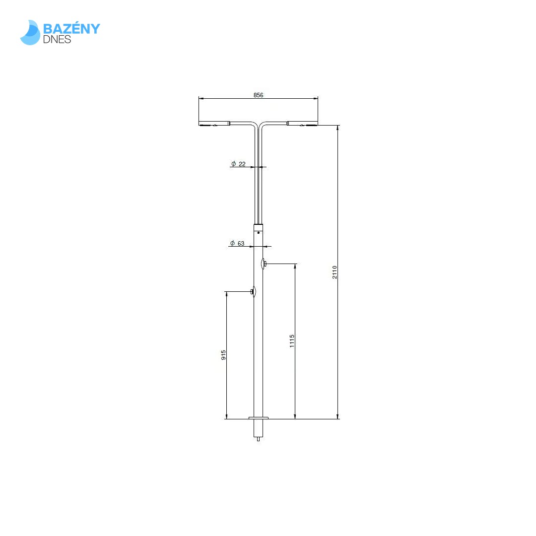 Sprcha AZORA DOUBLE - AISI304 2
