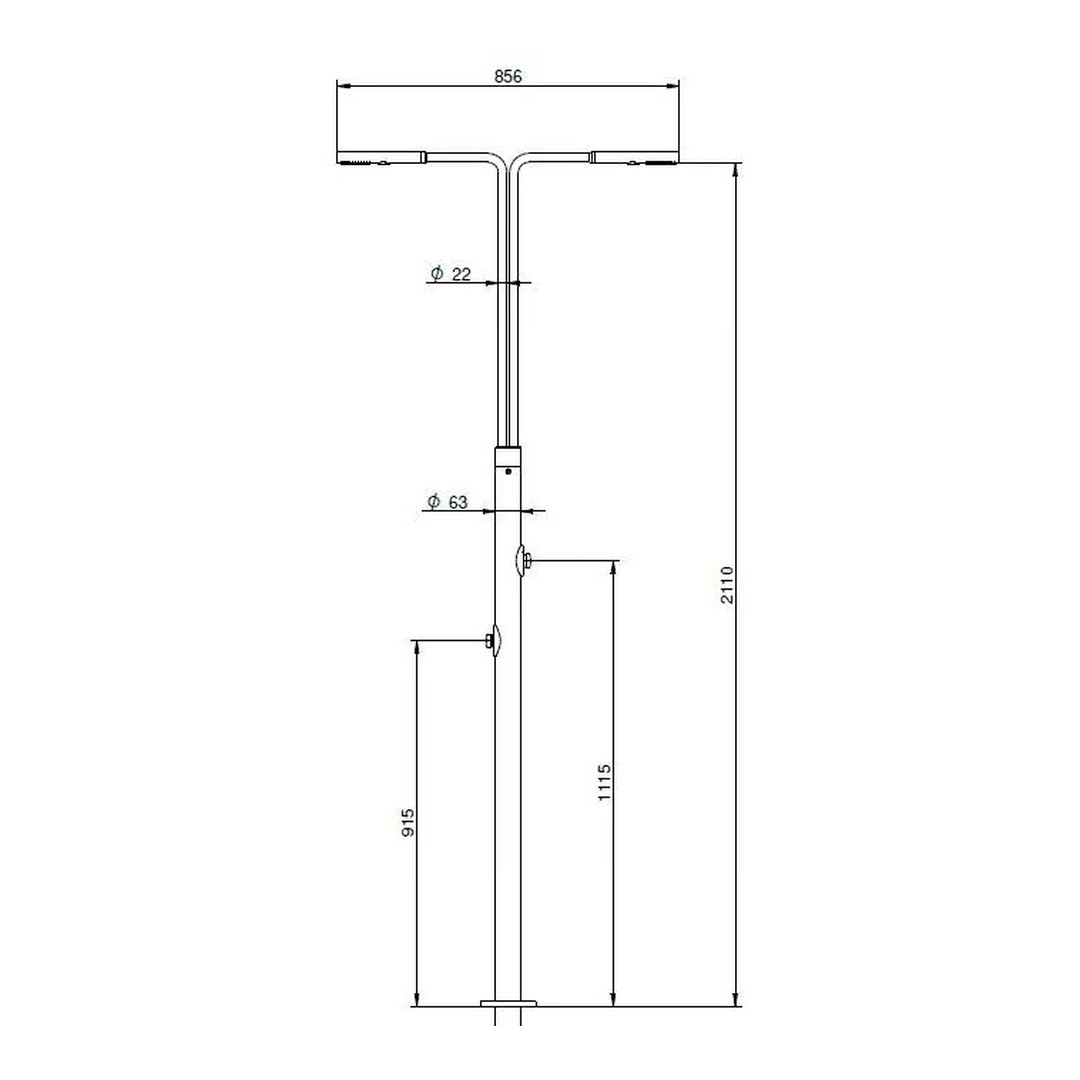 Sprcha AZORA DOUBLE - AISI304 2