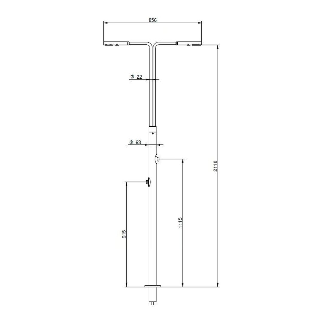 Sprcha AZORA DOUBLE - AISI304 4