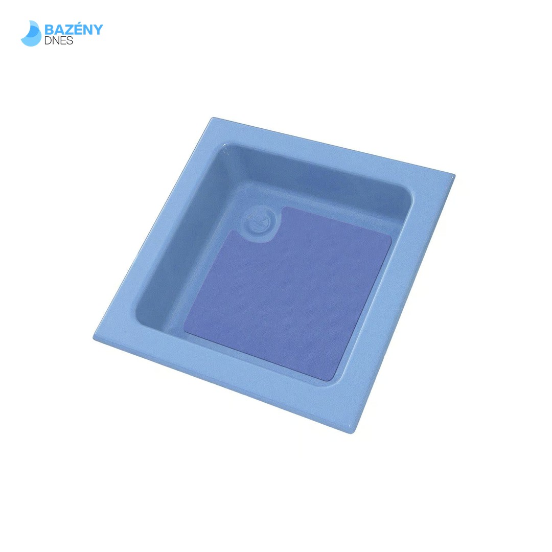 Sprchová vanička 70x70 cm, modrá/modrá