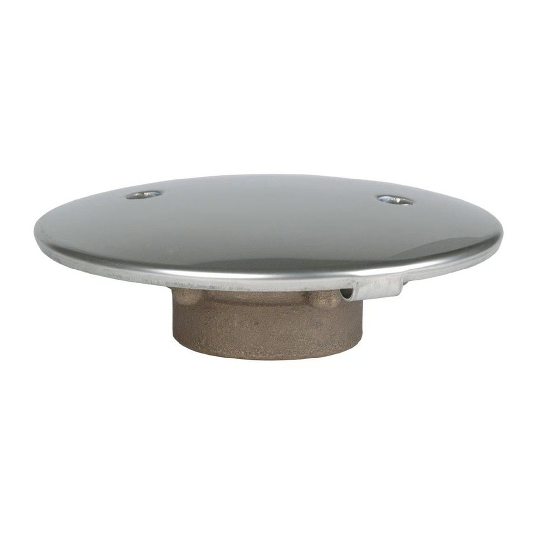 Podlahová výpust, napojení 2“ in, protivířivý kryt d= 168 mm.