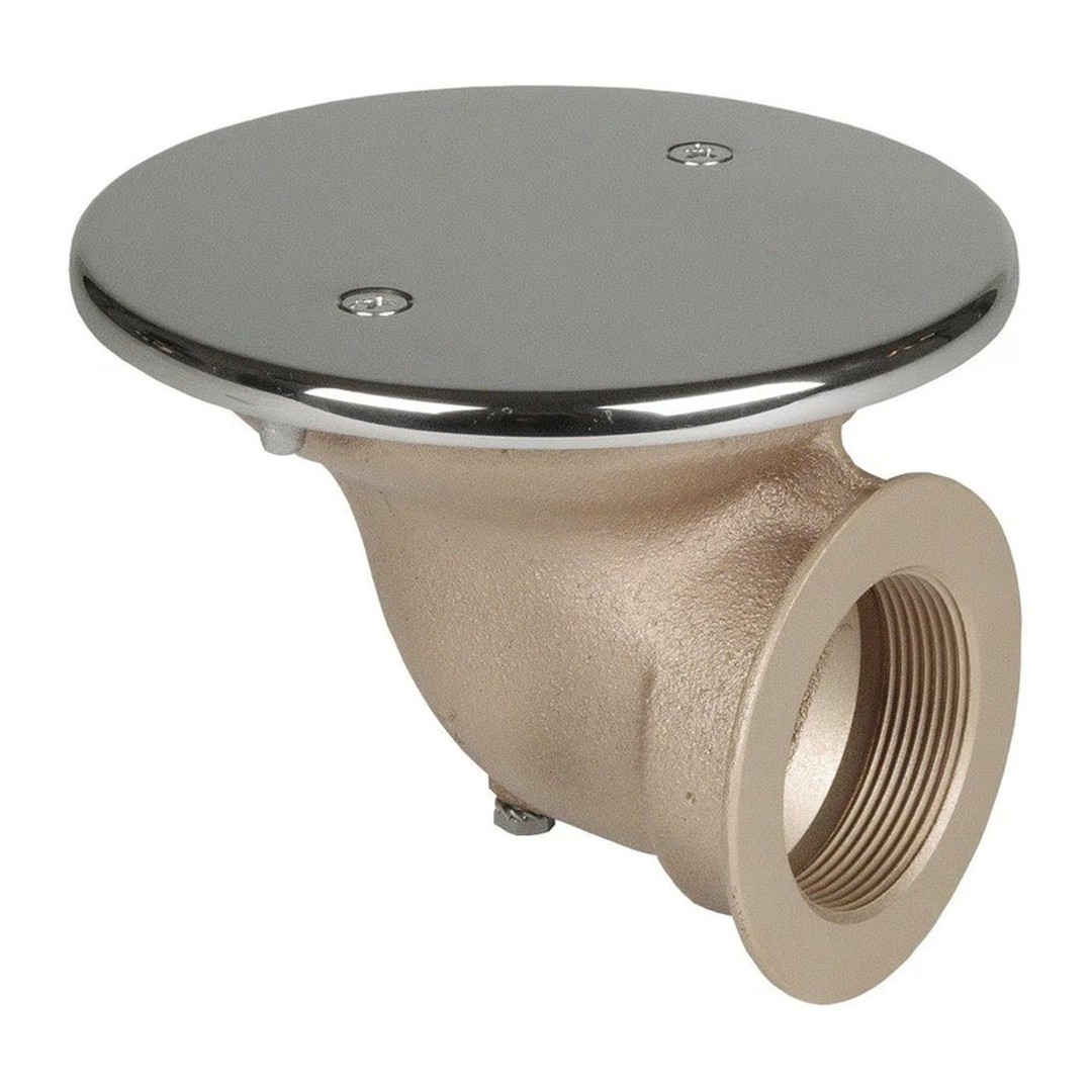 Podlahová výpust, napojení 2“ in 90°, protivířivý kryt d= 168 mm